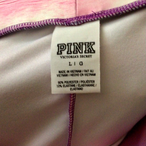 PINK VICTORIAS SECRET SUNSET LEGGINGS SIZE LARGE - Picture 2 of 3